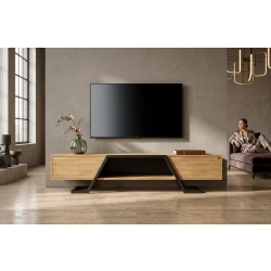 Szafka RTV-76 Drewno Lite Dąb Loft Lakier Rozmiary od 100 cm do 200 cm PREMIUM